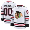 Män Ishockey Chicago Blackhawks tröja med eget tryck Fanatics Premium 2024-25 Vit Borta